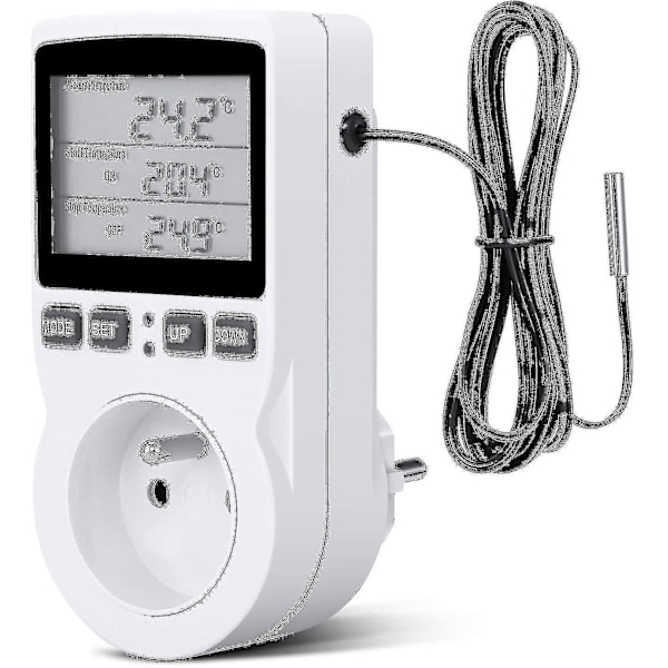 Digital termostat stikprop temperaturregulator stikkontakt opvarmning køling kontrol til inkubator brygning inkubator drivhus (stikkontakt) B2 ZD V