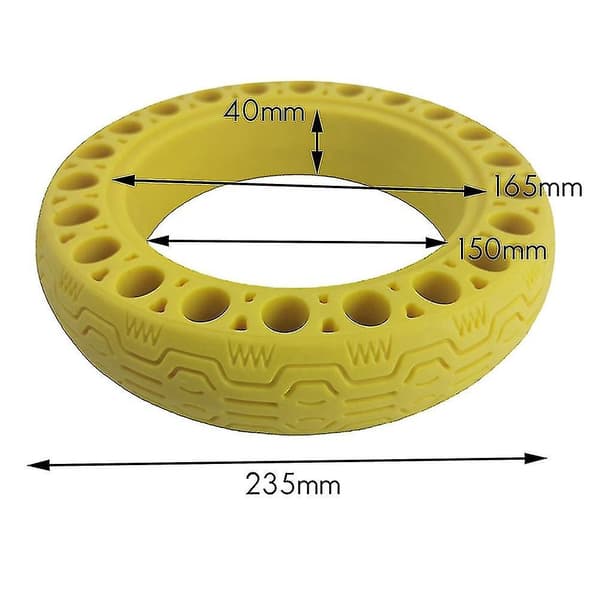 10 tommer massive gummidæk kompatibel med Ninebot Max G30 grøn