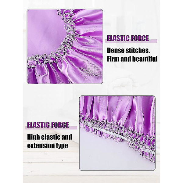 3 stk. sovehætte satin hætte nathovedbeklædning sovende bløde hår turbans5.29