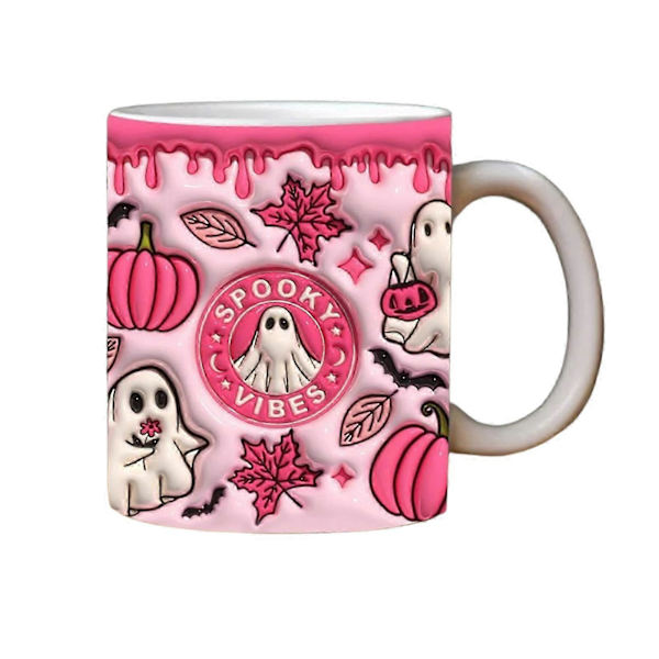 Halloween Kaffeemugge Keramik Kürbis Geist Totenkopf Kaffeetasse Mit Griff Süßes Oder Saures Becher Tasse Home Party Dekor -CHN 1