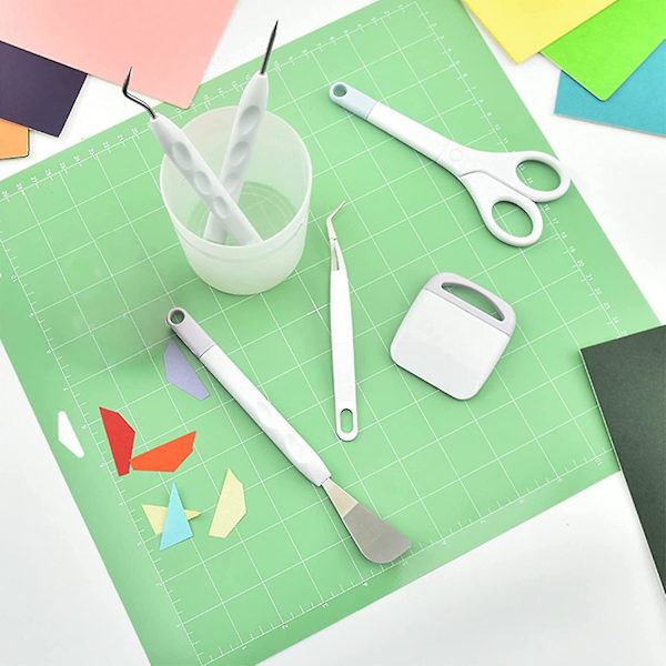 Vinyl Weeding Tools 6 Pcs Basic Craft Weeder Tool Set Cardstock Crafting Tools Kit För Rensning, Silhouette, Htv, Cameos, Bokstäver, Märkning (white6p