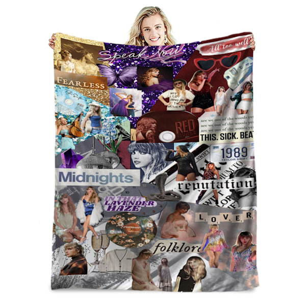Berömd sångare flanellfilt Taylor Swift presentfilt luftkonditioneringsfilt tupplur filt täcke kändisfilt 130*150cm