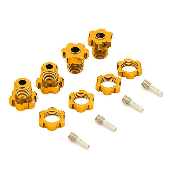 17mm Splined Hjulnavs Muttrar med Stift Montering Tillbehör för E-Maxx E-Revo Revo Summit T-Maxx blue