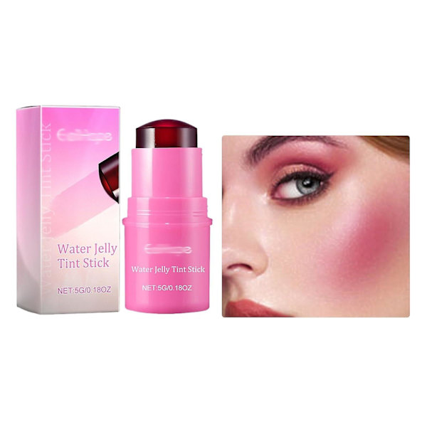 Milk Water Jelly Lip Tint, Water Jelly Tint Stick Läppstift, 2024 Nytt Transparent Läpp- & Kindfärg - Uppbyggbar Vattenfärgsfinish Läppglans d