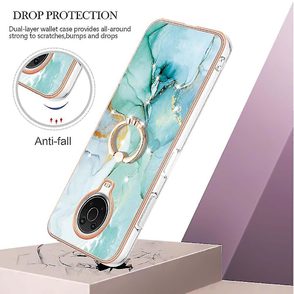 Yb Imd Series-10 för Nokia G20/g10 Fall Prevention Imd Tpu Case Ring Kickstand Frame Phone Cover -GLS