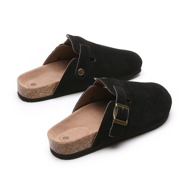 Baotou hjemmesko til kvindelige par kork hjemmesko ønsker stor størrelse romerske sko afslappede halve hjemmesko trendy dovne sko brown 43