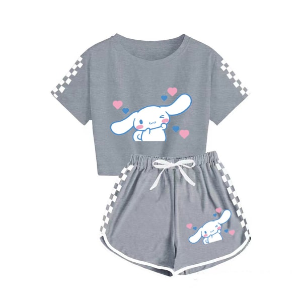 Jade Dog T-shirtshorts för män och kvinnor med printed sportdräkt Pattern 3-grey 130cm
