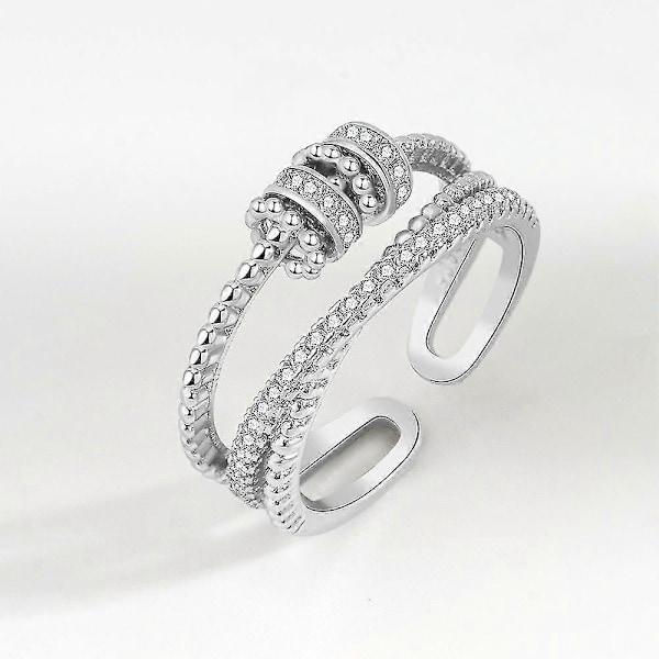 Ring, Ångestring för Kvinnor, Ångestring med Pärlor Spinner för Kvinnor Flickor