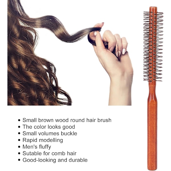 Rund Styling Hårborste, Liten Hårborste Rulle Locktång Hårborste för Fönande Hår, Rulle Locktång Kam Styling Volym Hårborste 3pcs