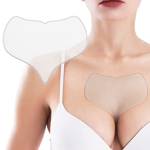 2 stk Silikon Anti-Rynke Brystplaster Gjenbrukbare Transparente Rynkefjerningsputer