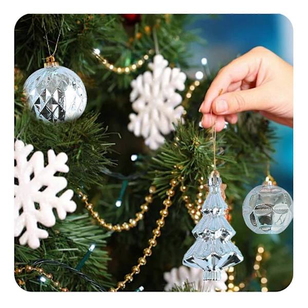 Julgran Nytt Julset 18st Oregelbunden Rektangulär Ask Färgad Julgran Dekorativ Hängande Presentask lb