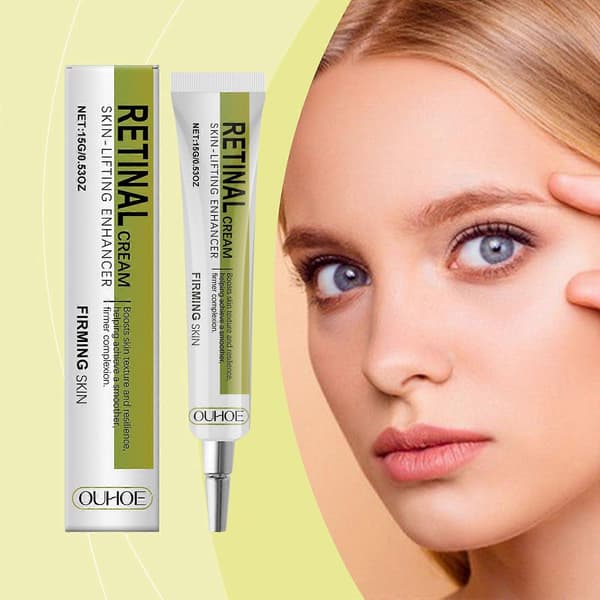 Retinolcreme mod aldring - Opstrammende, lysnende & 24 timers hydrering | Reducerer rynker, forbedrer elasticitet & makeupbase 1pc