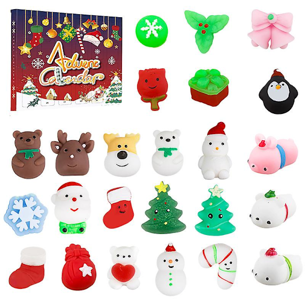24 Dagar Julkalender Blindboxar Stressreducerande Blindboxar Pinch And Go Blindboxar