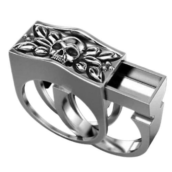 Usynlig Rum Punk Kraniering silver 8