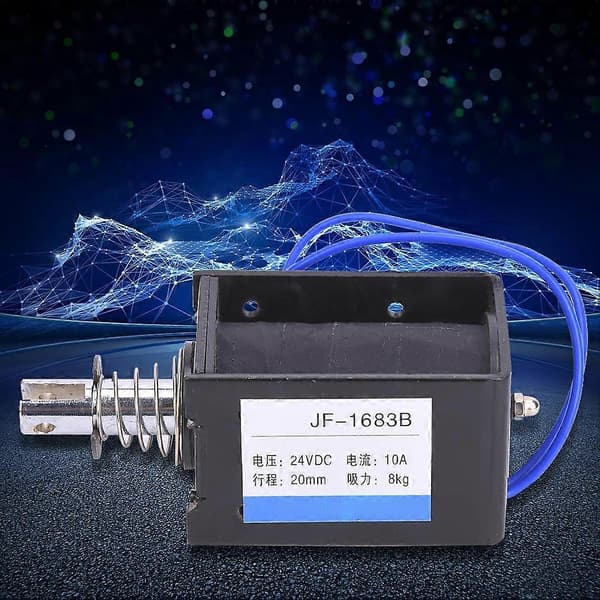 JF-1683B Push-Pull Type DC Solenoid Elektromagnet 78,4N 24VDC 20mm Slag