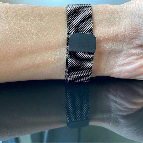 Urremme i rustfritt stål med justerbar spenne - Motebestandig urrem for de fleste klokker space gray