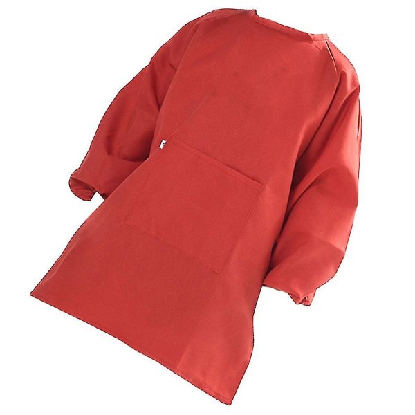 1 stk Langærmet forklæde Maling Frakke Cover Tegning Art Smock Beskytter til børn Børn (rød, Xxl)