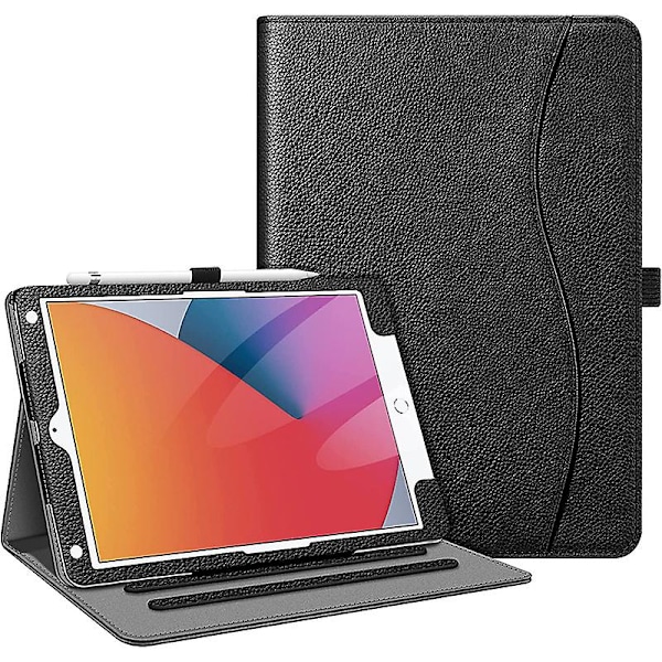 Fodral för iPad 9:e/8:e/7:e generation 10,2 tum - Multi-vinkel stativfodral med ficka och pennhållare, automatisk viloläge/väckning, lila -GSLA ZD Q ipad pro 11 inch