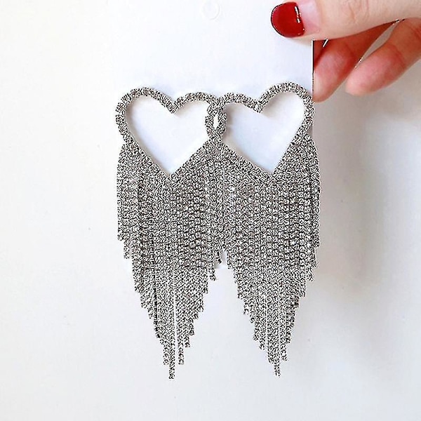 Högkvalitativa Färgglada Kristall Rhinestone Högring Örhängen Statement Geome