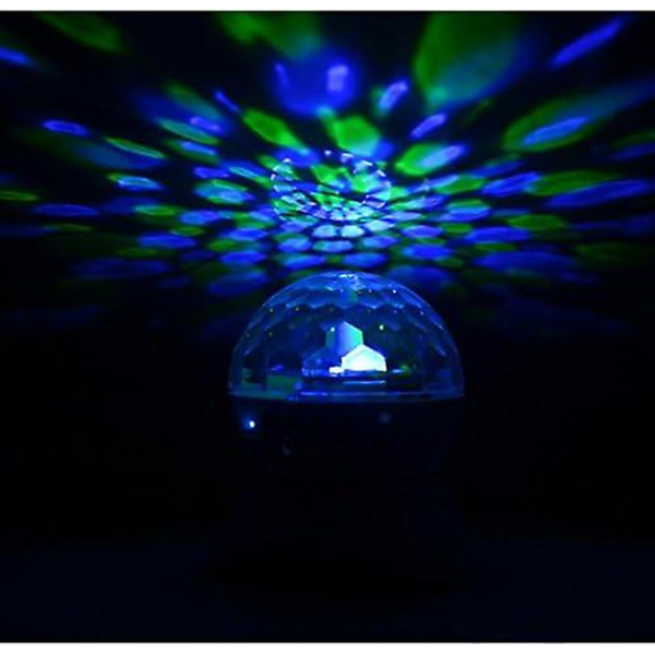 Discokula Hemfest Trådlös Högtalare, Bluetooth Högtalare Discokula Led Kreativ 360 Graders Roterande Nattlampa, (Svart) zd r black