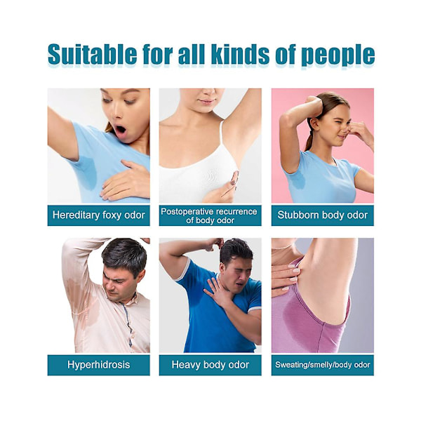 2x Armhuleluktfjerner Kvinne For Sterk Svette Kroppslukt Anti-Svette Deodorant For Menn Antiperspirant Langvarig Underarm