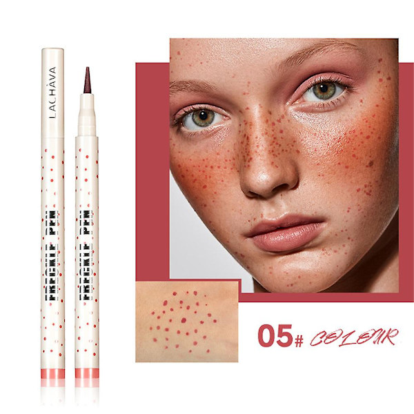 LACHAVA Naturlig Freckle Pen Til Prikker Pletter Falsk Makeup Vandfast Holdbar Kosmetik 5