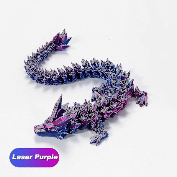 3D-tryckt drake i ägg, fullt ledad drake kristalldrake med drakeägg, hemmakontorsdekoration chefens skrivbordsleksaker laser red