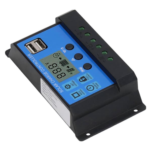 12V 24V Solpanelregulator PWM Fotovoltaisk Regulator LCD-display MPPT Solladdare 90A