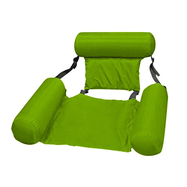 Uppblåsbar flytande pool hängnät hopfällbart randigt flytande dränering övre klämnät lounge stol uppblåsbar flytande säng sofa green With foam board