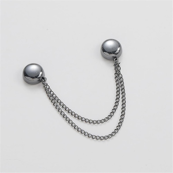 Magnetiska klämmor med flera funktioner, mångsidig magnetisk brosch utan nålar gunmetal 2pcs