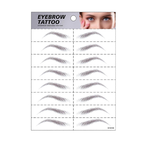 Beauty Secrets Nagellim Yebrow Sticker Simuleringsbryn Semi-Tatuering g