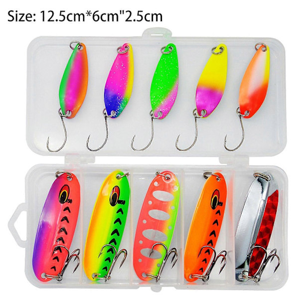 10 stk. Fiskeskeer Lokker & Agner Holdbare Hård Metal Spinner Agner til Ferskvand & Saltvand 18