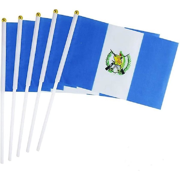 Guatemala lippu Guatemalan pieni tikku Mini kädessä pidettävät liput Koristeet 1 tusina (12 pakkausta)