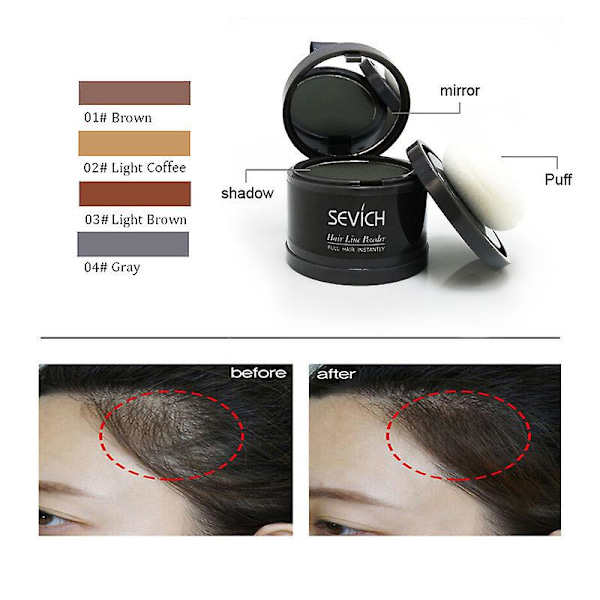 Sevich Fluffy Thin Powder Hårfarve Skygge Dækker Roddækning Hårfarve Concealer color08