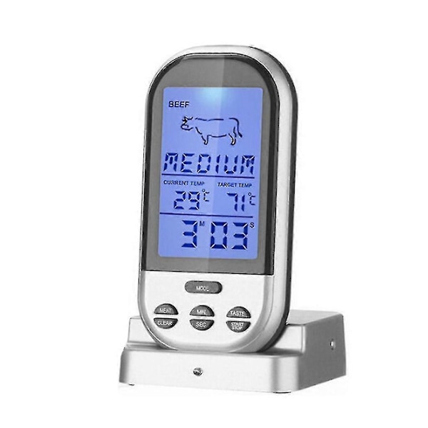 Trådløse kjøtttermometre LCD Digital Fjernmåling BBQ Grill Kjøkken Termometer Husholdning Ovn BBQ Grill Verktøy
