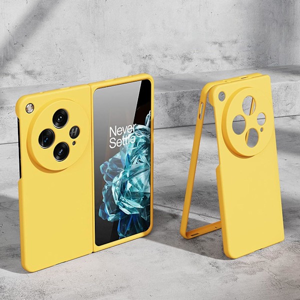 Oneplus Open -kotelo, Kova PC-materiaalista valmistettu iskunkestävä puhelimen kotelo, Mattainen ohut suojakotelo, Taittuva kotelo Oneplus Openille yellow