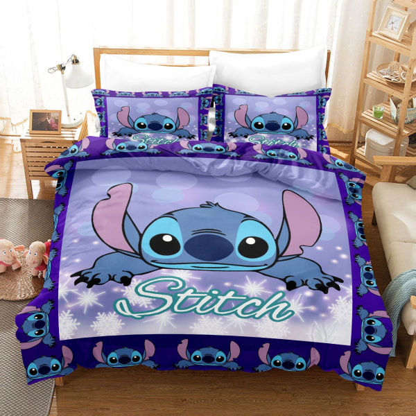 Tegnefilm animation Stitch-serien sengetøj dynebetræk tre stykker Stitch-11 173*218cm two-piece set weight 0.8kg