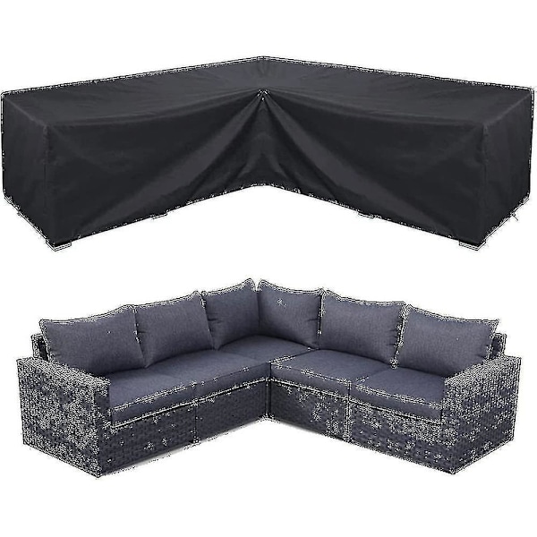 Hörnsoffa Överdrag Vattentät Trädgårdsmöbler Set Överdrag Utomhus Sektionsmöbel Överdrag CNSZ 215*215*87cm