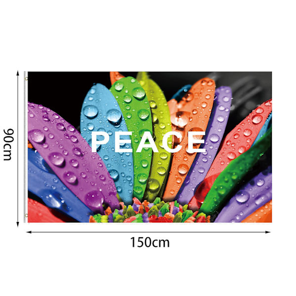 Fredsflagga 150x90cm, Hållbar Polyester Fredsflagga Levande Färg Fredsduva Flagga Fredsflagga Dekoration Banner För Patio Gräsmatta Heminredning j