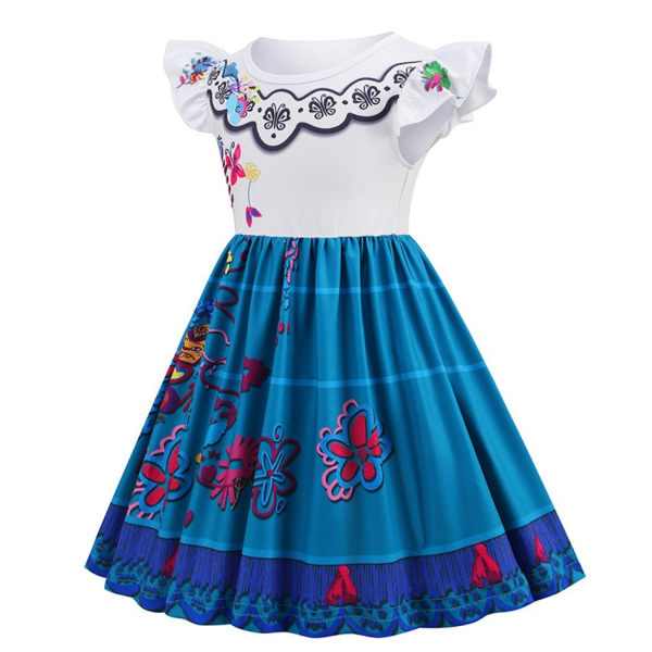 Lasten vaatteet Lasten mekko Magic Full House -sarja Purppura mekko Pöhöyvä lasten mekkohame 120cm