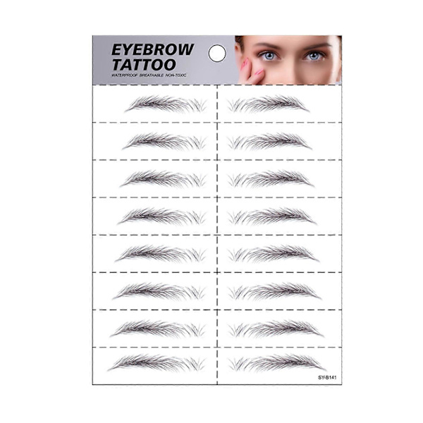 Beauty Secrets Nagellim Yebrow Sticker Simuleringsbryn Semi-Tatuering b