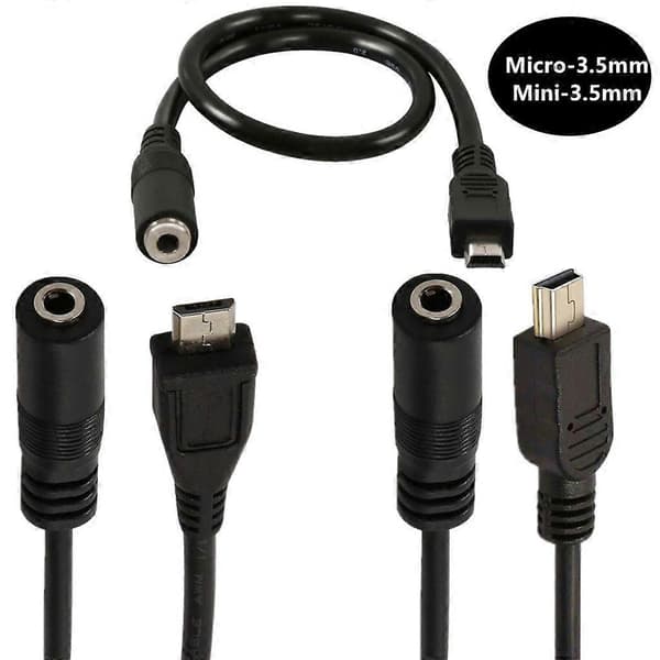 Micsros USB 5P -sovitinkaapeli 3,5 mm:n naaraspuolisella audios-kaapelilla klipsimikrofoneille