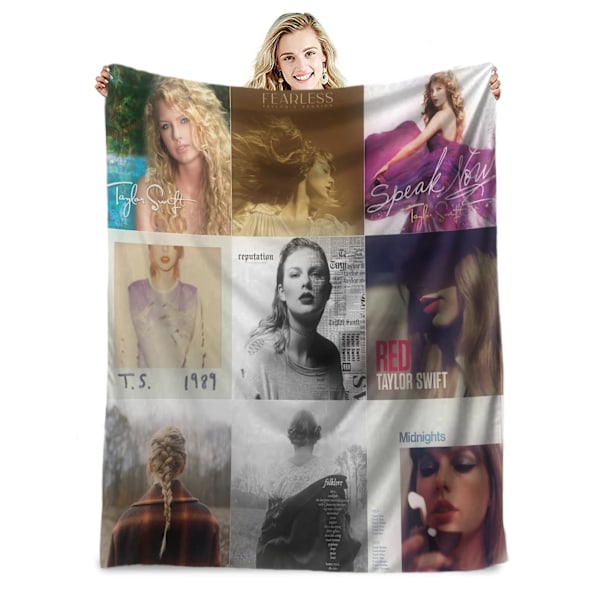 Kuuluisa laulaja flanellipussipeitto Taylor Swift lahjapussipeitto ilmastointipeitto päiväunipussipeitto peittopeitto julkkispeitto 100*150cm