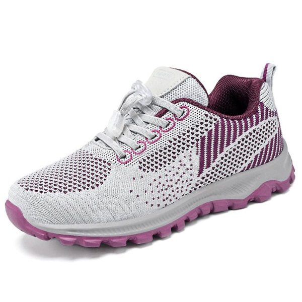 Åndbare og komfortable afslappede løbesneakers til kvinder Light Grey 38