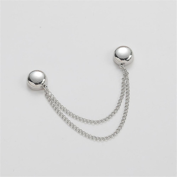 Magnetiska klämmor med flera funktioner, mångsidig magnetisk brosch utan nålar silver 2pcs