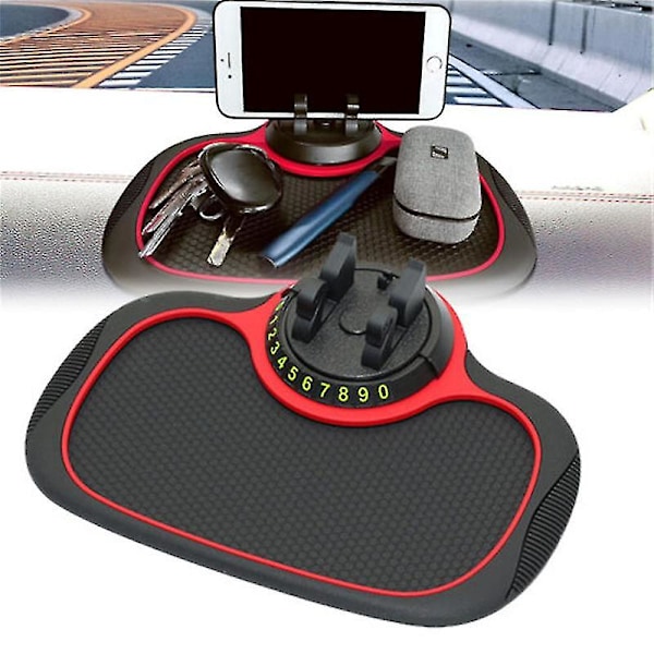 2 stk multifunksjonell sklisikker matte biltelefonholder, sklisikker bil dashbord klebrig pute -GSL