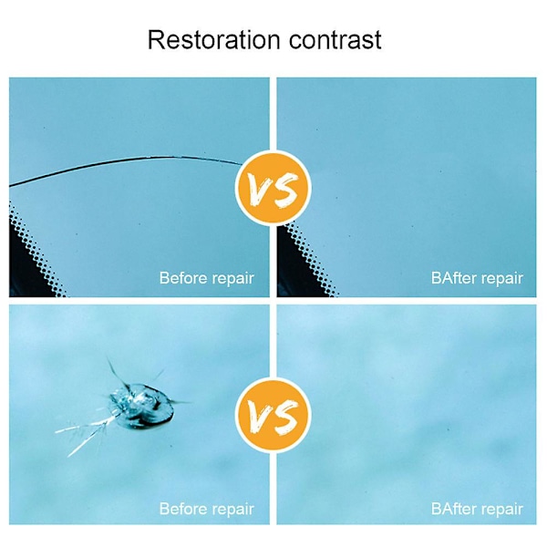 2 Sæt Bil Forrude Glas Reparations Sæt Bil Glas Revne Reparation Væske Diy Auto Vindue Reparationsværktøj Ridse Revne Gendan Værktøj