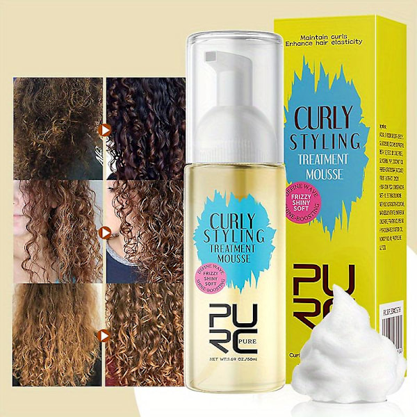 Krølle Styling Mousse, 50ml Krøllet Styling Behandling Mousse, Krøllet Hår Mousse Til Definition Af Bølger Og Forbedring Af Krøller 2pcs