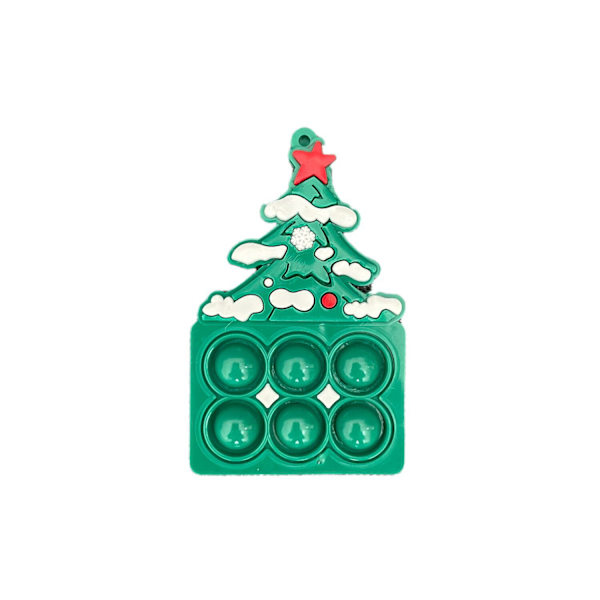 Fingerbubbla Stressboll Leksak Jultomte Nyckelring Christmas tree