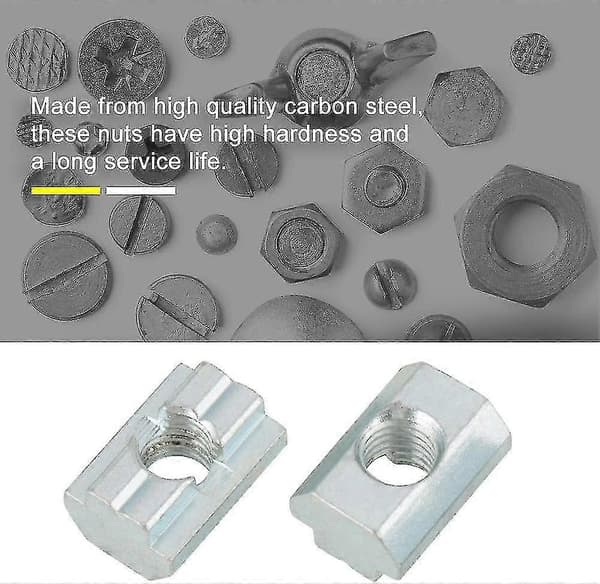 20 st Standard Glidmutter för Aluminiumprofiltillbehör (T-mutter Typ 40 M8)